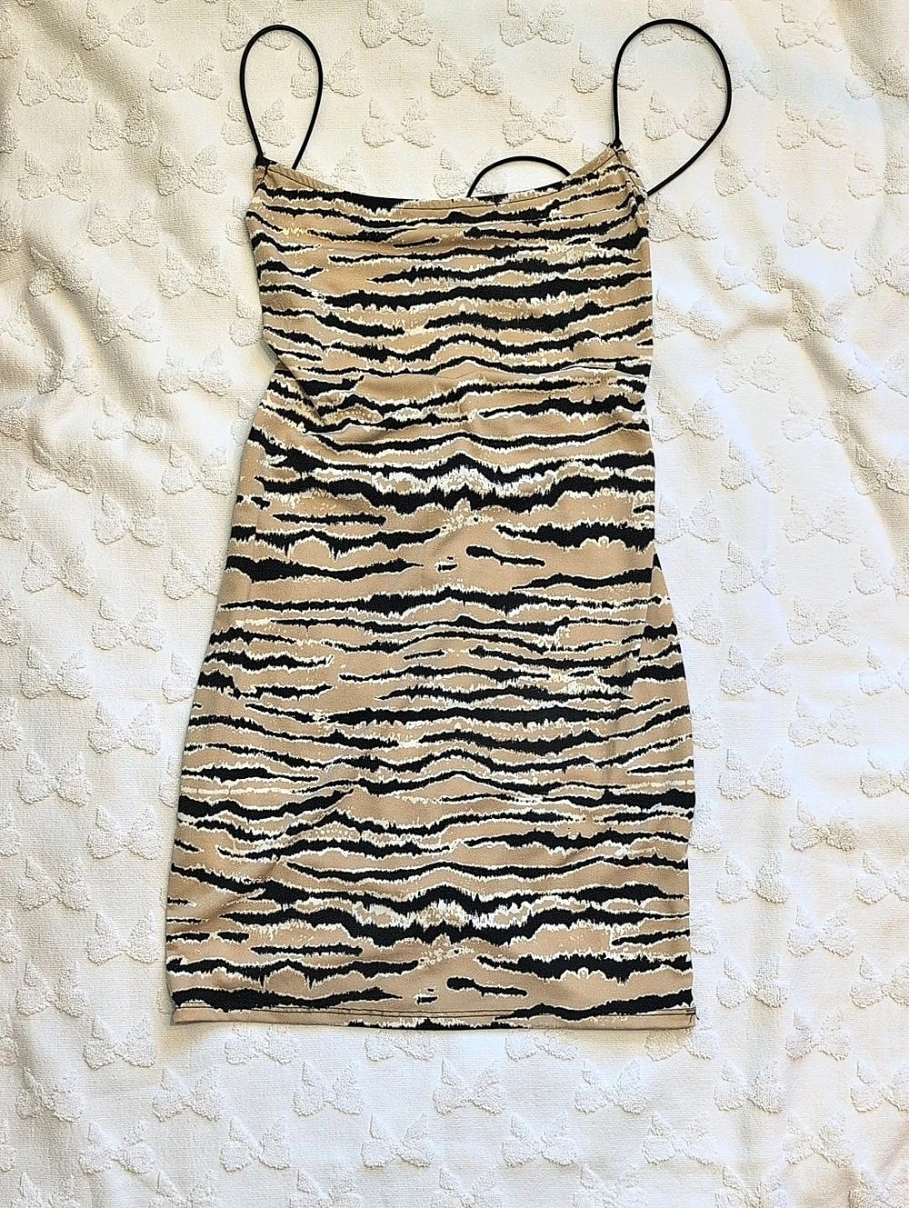 Forever 21 Animal Print Mini Dress in Brown & Black Size Small Like New